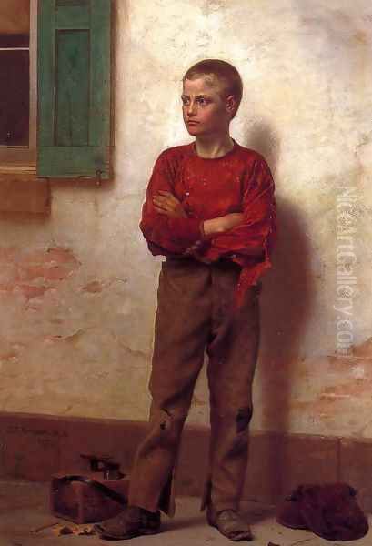 Not to be Trifled With Oil Painting by John George Brown