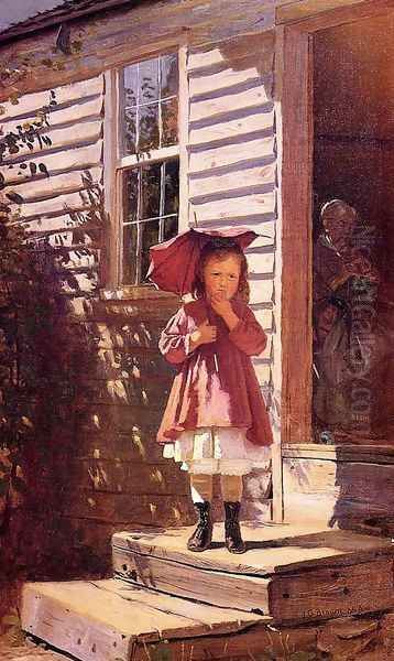 Broken Parasol Oil Painting by John George Brown