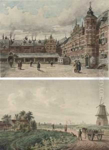 The Prinsenhof, Amsterdam Oil Painting by Ernest Sigismund Witkamp