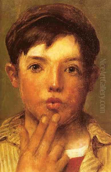 Urchin Head of Boy Oil Painting by John George Brown