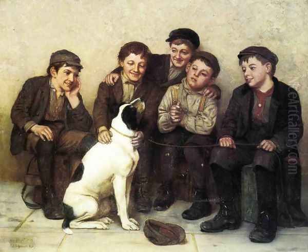 In Good Hands Oil Painting by John George Brown