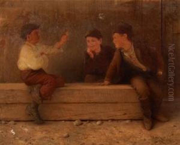 Three Newsboys by Karl Karol Witkowski /