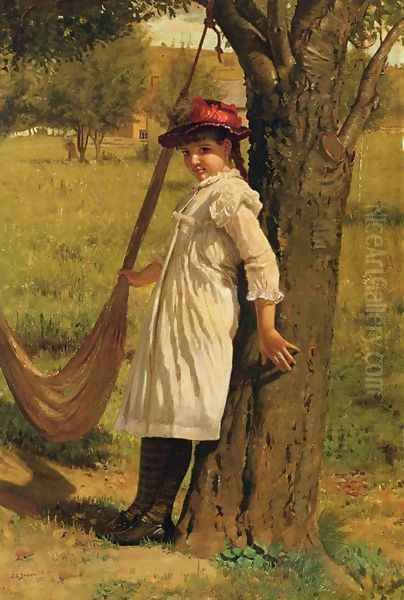 Give Me a Swing? Oil Painting by John George Brown