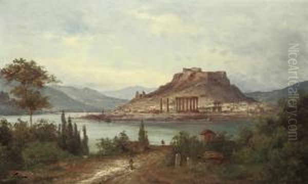 Before The Acropolis Oil Painting by O. Witte