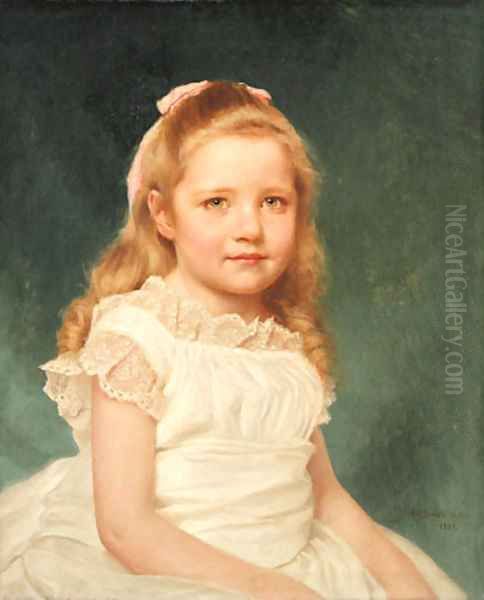 Portrait of a Girl Oil Painting by John George Brown