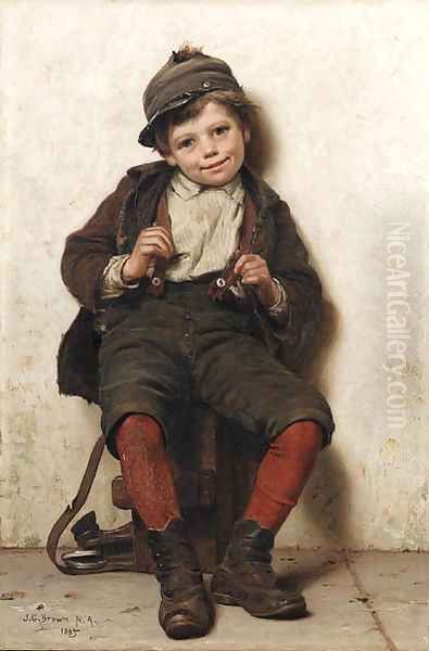 Untitled Oil Painting by John George Brown