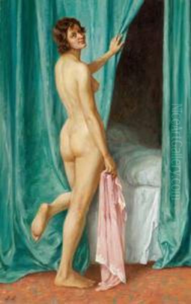 Frauenakt Oil Painting by Walter Gunther J. Witting