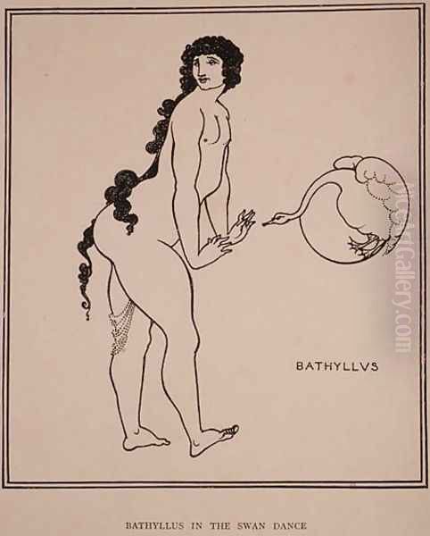 Bathyllus in the Swan Dance, illustration from 'The Sixth Satire of Juvenal', 1896 Oil Painting by Aubrey Vincent Beardsley