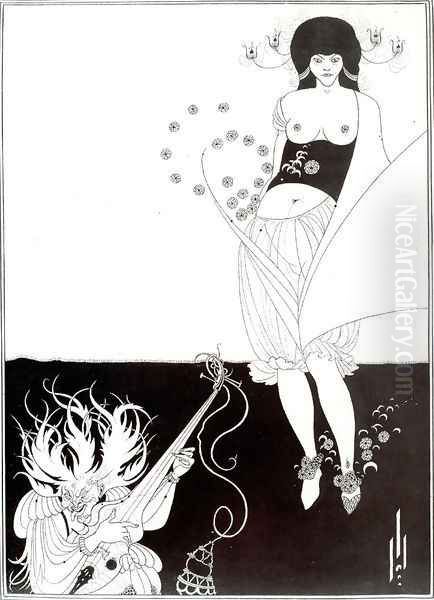 The Stomach Dance, from 'Salome' by Oscar Wilde (1854-1900) 1893 Oil Painting by Aubrey Vincent Beardsley