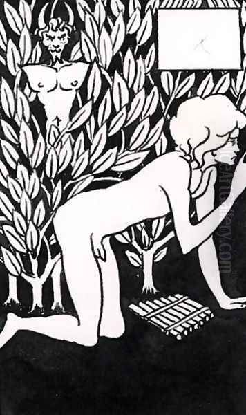 Chapter heading for 'Le Morte d'Arthur', 1893 (8) Oil Painting by Aubrey Vincent Beardsley