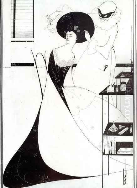 The Toilet of Salome, illustration for the English edition of Oscar Wilde's play 'Salome', 1894 Oil Painting by Aubrey Vincent Beardsley