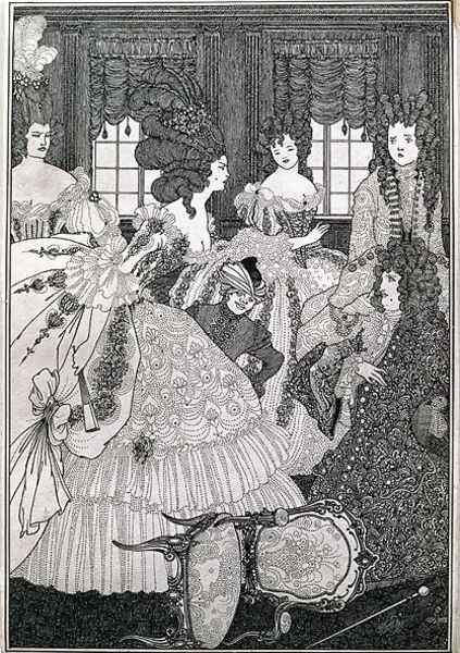 'The Battle of the Beaux and the Belles', 1896 Oil Painting by Aubrey Vincent Beardsley