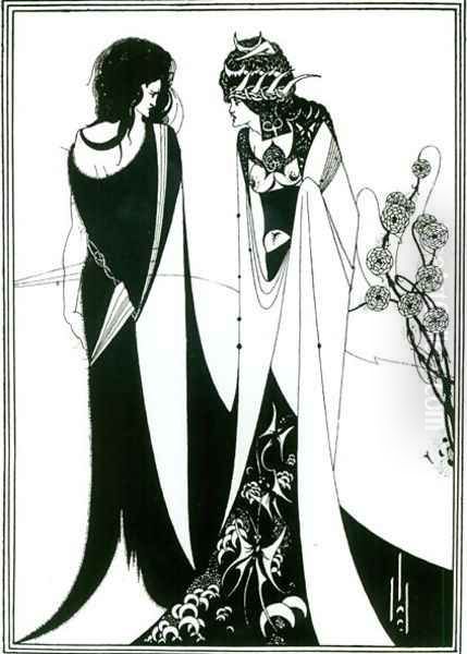 Salome with her mother, Herodias, 1894 Oil Painting by Aubrey Vincent Beardsley