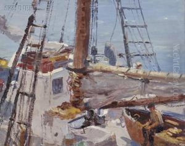 On Board Oil Painting by Arthur William Woelfle