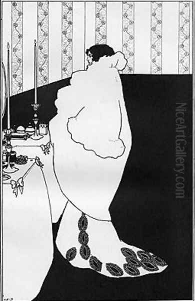 La Dame aux Camelias Oil Painting by Aubrey Vincent Beardsley