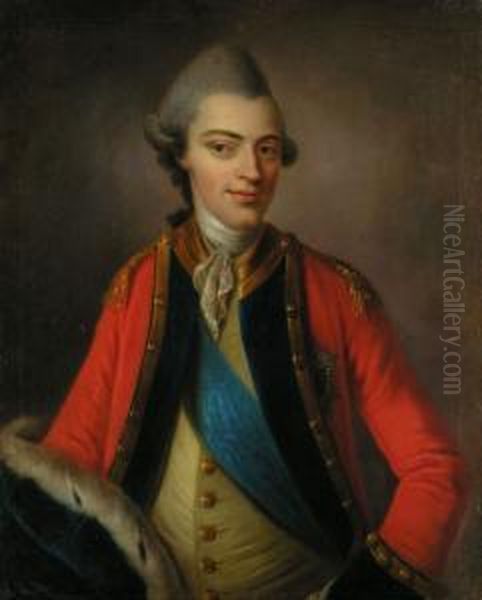 Bildnis Des Herzogs Karl Ii. (1741-1816) Von Mecklenburg-strelitz; Seit 1794 Grossherzog. Oil Painting by Daniel Woge