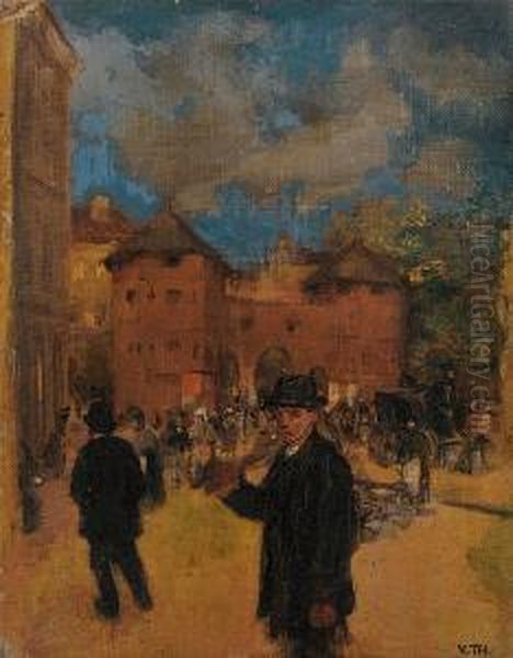 Fohnstimmung Am Sendlinger Tor Oil Painting by Victor Thomas Wohl