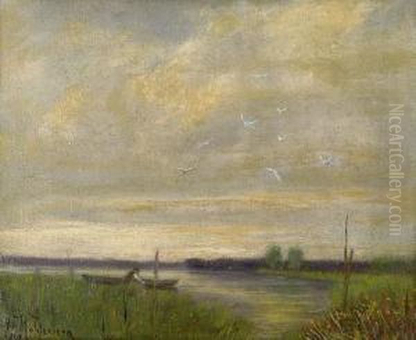 Der Weisse See In Potsdam by Albert Wohlenberg