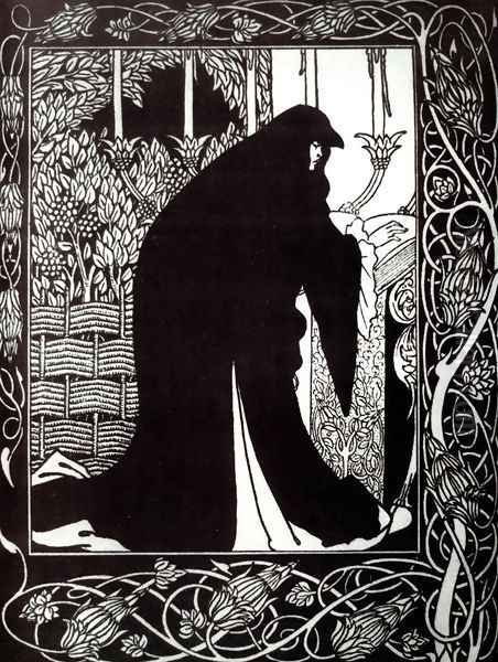 How Queen Guenever Made Her a Nun Oil Painting by Aubrey Vincent Beardsley