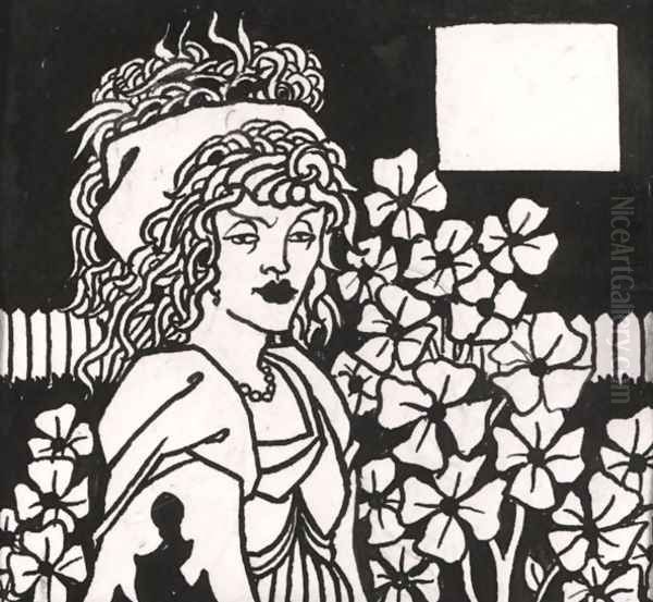 Chapter heading for 'Le Morte d'Arthur', 1893 (1) Oil Painting by Aubrey Vincent Beardsley