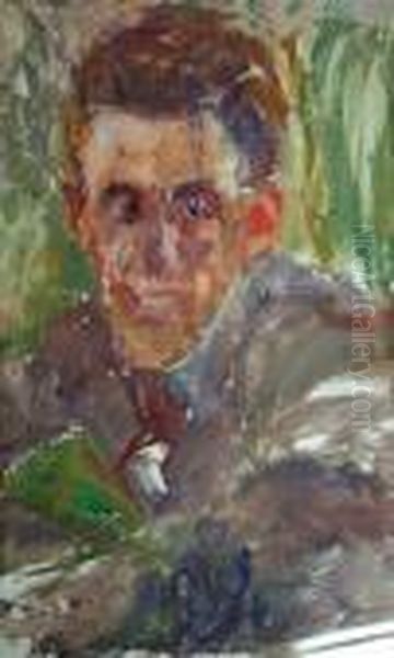 Portret Juliusza Rettingera; 1906 Oil Painting by Witold Wojtkiewicz