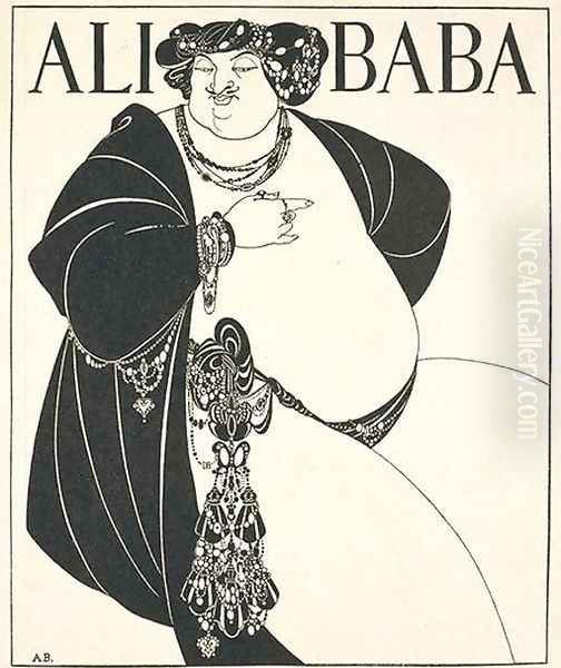 Ali Baba Oil Painting by Aubrey Vincent Beardsley