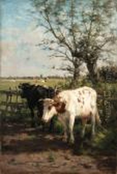 Out To Pasture Oil Painting by Herman Wolbers