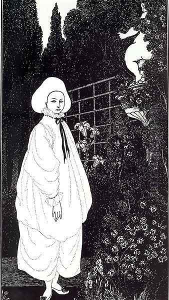 Frontispiece to 'The Pierrot of the Minute' Oil Painting by Aubrey Vincent Beardsley