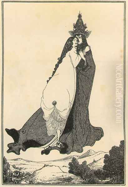 The Ascension of St. Rose of Lima Oil Painting by Aubrey Vincent Beardsley