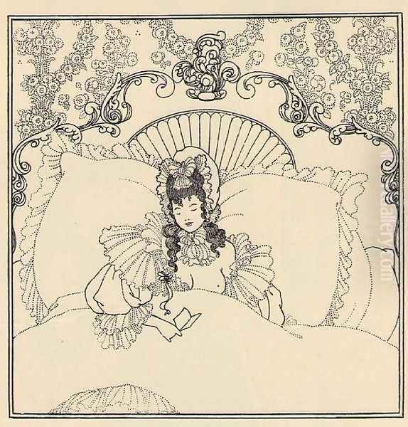 The Billet-Doux Oil Painting by Aubrey Vincent Beardsley