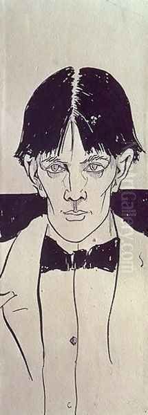 Self portrait, aged eighteen, c.1890 Oil Painting by Aubrey Vincent Beardsley