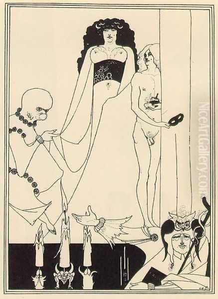 Enter Herodias Oil Painting by Aubrey Vincent Beardsley