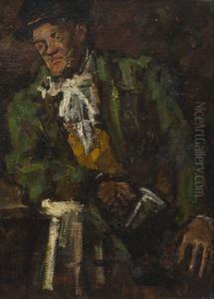 Biertrinker. Oil Painting by Rudolf Wolf