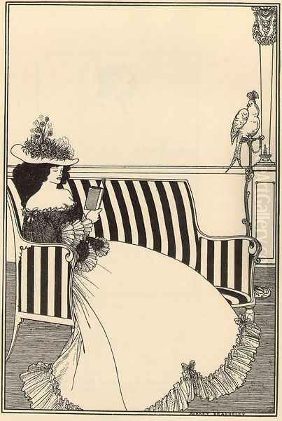 Cover design for Smithers' Catalogue of Rare Books Oil Painting by Aubrey Vincent Beardsley