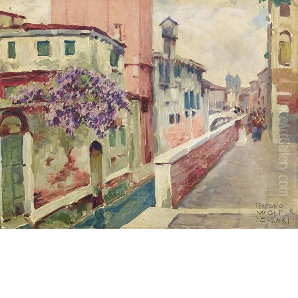 Mattino Di Maggio A San Barnaba Oil Painting by Teodoro Wolf-Ferrari