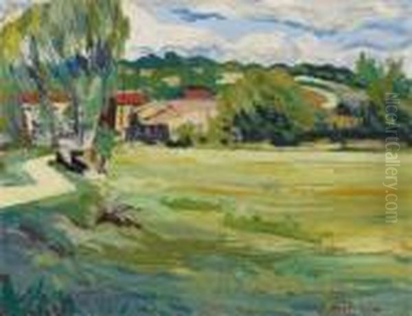 Paesaggio Campestre Oil Painting by Teodoro Wolf-Ferrari