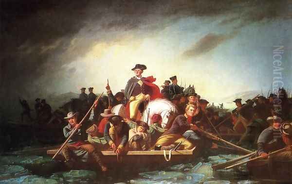 Washington Crossing the Deleware Oil Painting by George Caleb Bingham