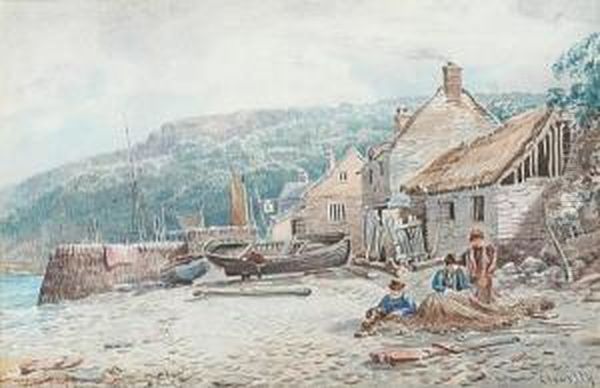 Clovelly Oil Painting by George Wolfe