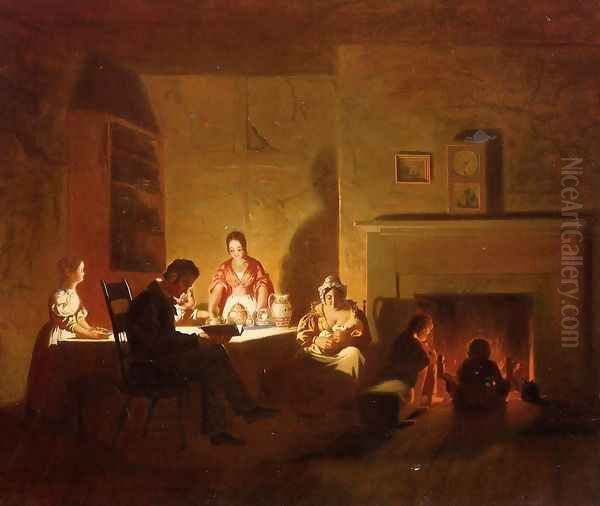 Family Life on the Frontier Oil Painting by George Caleb Bingham