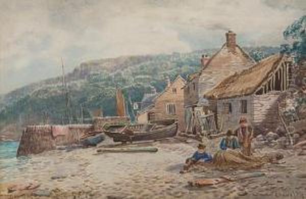 Clovelly Oil Painting by George Wolfe