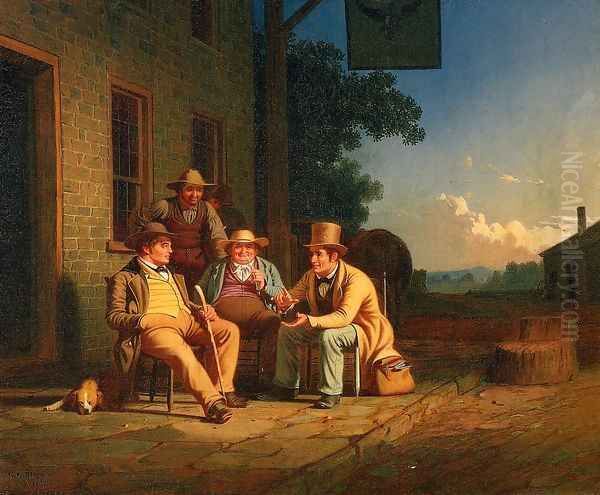 Canvassing for a Vote Oil Painting by George Caleb Bingham