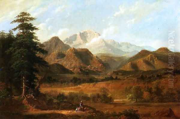 View of Pike's Peak Oil Painting by George Caleb Bingham