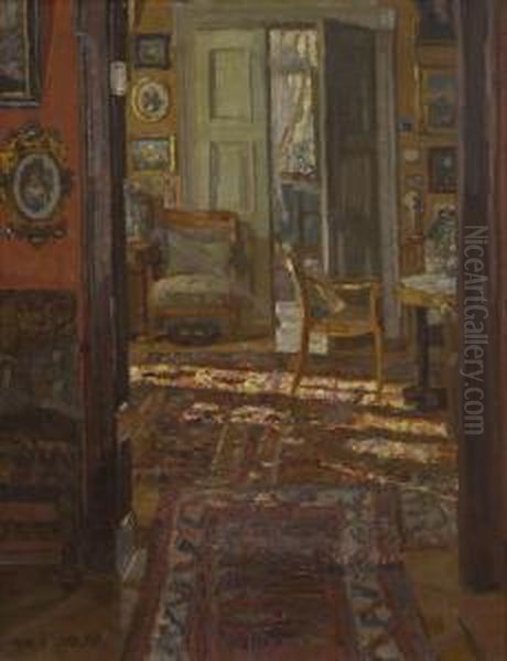 Saloninterieur Oil Painting by Eugen Wolff