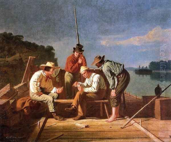 In a Quandry Oil Painting by George Caleb Bingham