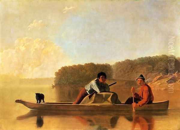 Trappers' Return Oil Painting by George Caleb Bingham