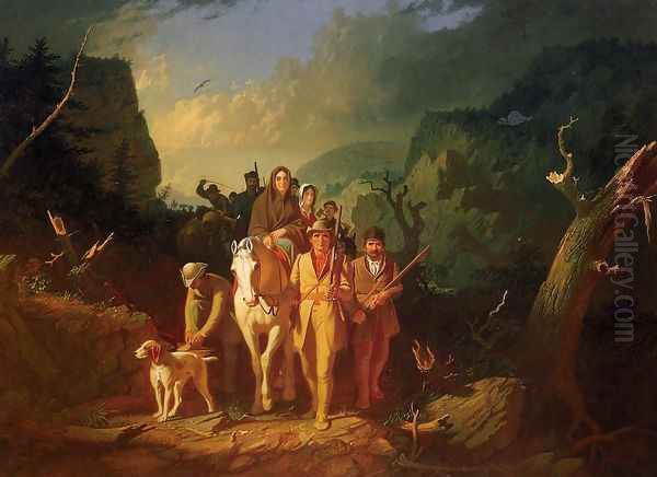 The Emigration of Daniel Boone Oil Painting by George Caleb Bingham