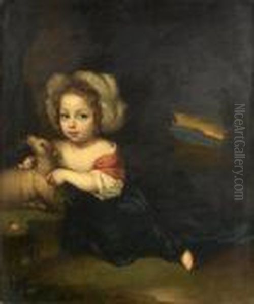 Portrait Of A Young Child As A Shepherd Oil Painting by Aleijda Wolfsen