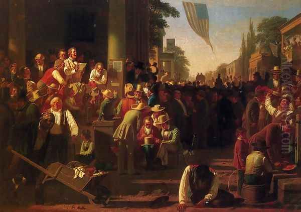 The Verdict of the People Oil Painting by George Caleb Bingham