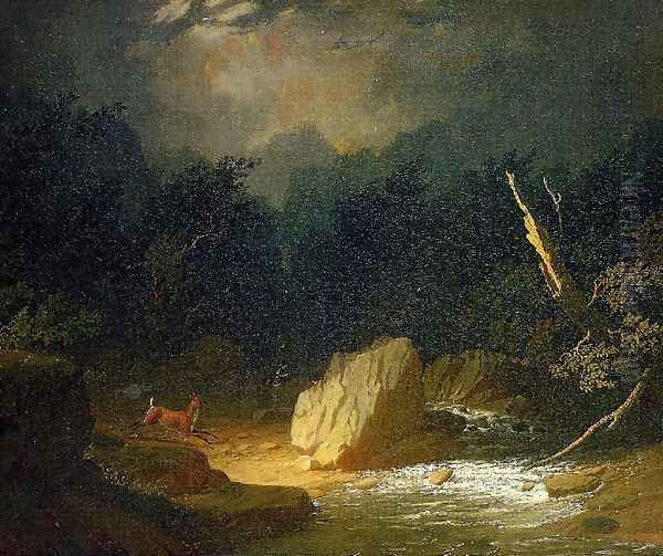 The Storm Oil Painting by George Caleb Bingham