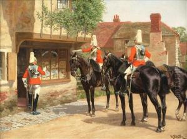 The Life Guards Oil Painting by William Barnes Wollen